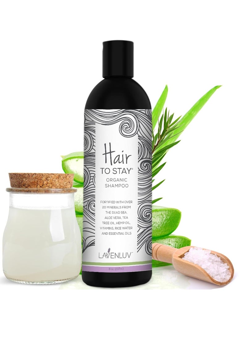 Growth Shampoo 8oz - Thinning - Shampoo Hair Loss Keratin Rice Water Shampoo - Shampoo Loss Women - Men - SLS-Free Volumizing Shampoo