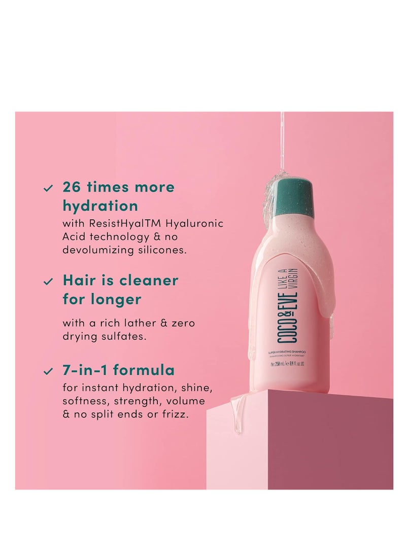 Coco & Eve Like A Virgin Super Hydrating Shampoo - Natural, Sulfate free Hair Care with Argan Oil, Coconut and Avocado Oil. For Dry Damaged, Color Treated Hair.
