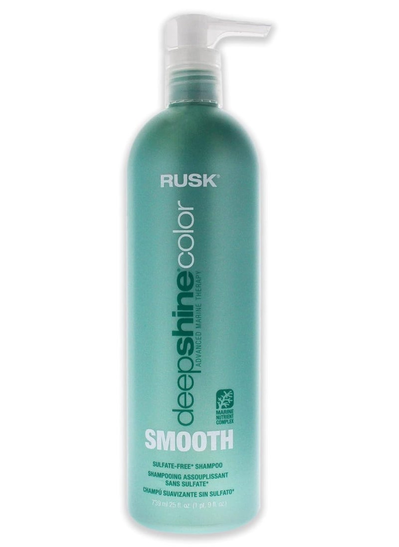 RUSK Deepshine Color Smooth Sulfate-Free Shampoo, Smoothes, Nourishes Hair, Long-Lasting Frizz Control, Nourishing Marine Botanicals, UV-Absorbing Technology to Protect Color