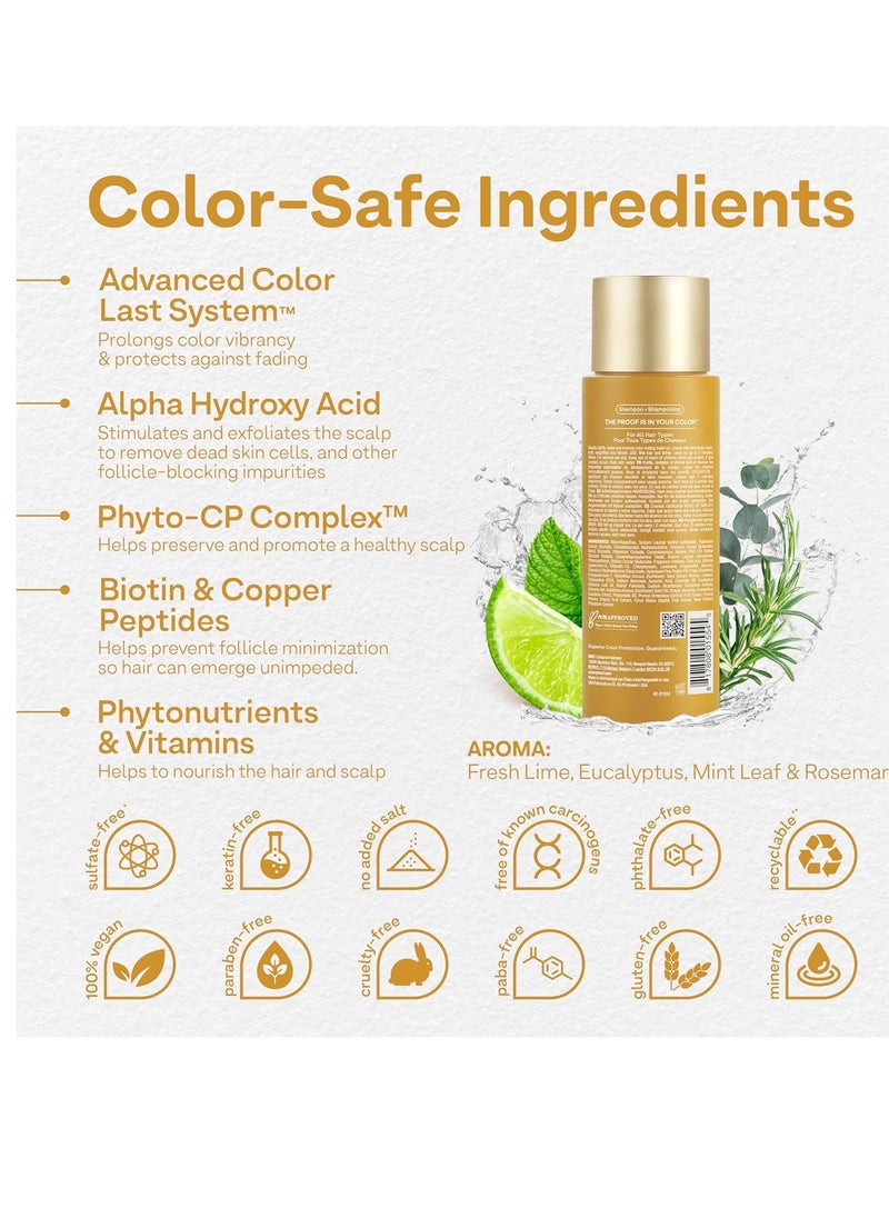 ColorProof Biorepair Thicken Shampoo for Color Treated Hair 8.5 Fl. Oz. Thickening Shampoo for Fine Hair w/Fresh Lime, Eucalyptus, Mint Leaf & Rosemary Scent