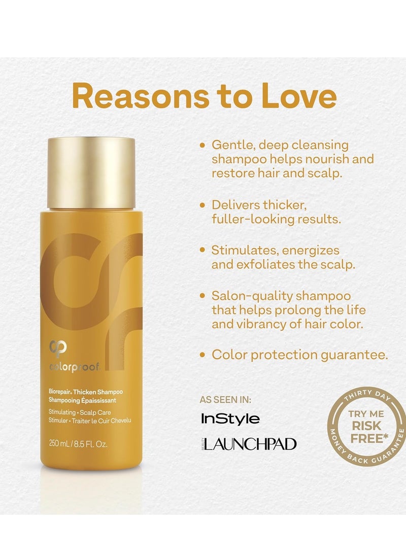ColorProof Biorepair Thicken Shampoo for Color Treated Hair 8.5 Fl. Oz. Thickening Shampoo for Fine Hair w/Fresh Lime, Eucalyptus, Mint Leaf & Rosemary Scent