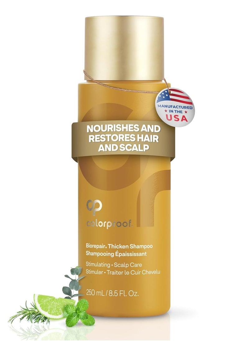 ColorProof Biorepair Thicken Shampoo for Color Treated Hair 8.5 Fl. Oz. Thickening Shampoo for Fine Hair w/Fresh Lime, Eucalyptus, Mint Leaf & Rosemary Scent