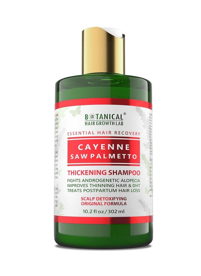 Cayenne – Saw Palmetto Hair Growth Shampoo for Hair Loss - Sulfate-Free Lab Formulated - Hair Thinning Prevention, Postpartum and DHT Blocker