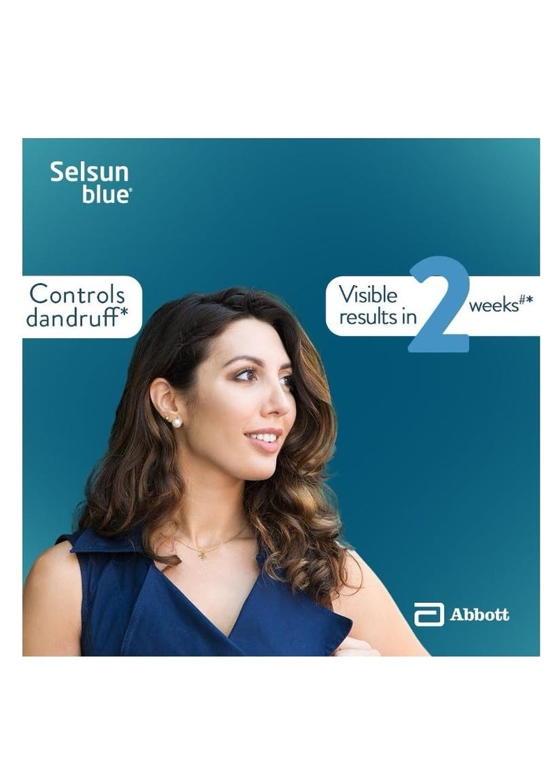 Selsun Blue Regular Care Shampoo with Added Conditioner, Helps Reduce Flaking and Itching, Control Dandruff, 200 ml (Pack of 1)