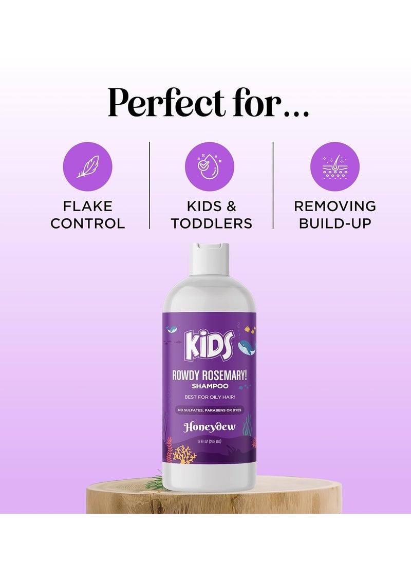 Deep Cleansing Shampoo for Kids - Paraben & Sulfate Free Kids Shampoo for Oily Hair and Scalp with Tea Tree and Rosemary Essential Oils - Gentle Nourishing Shampoo for Build Up Flakes and Dry Scalp