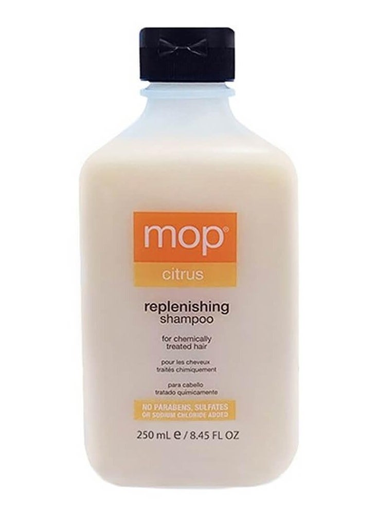 MOP Citrus Replenishing Shampoo For Chemically Treated Hair - Replenishes, Restores & Hydrates Damaged Hair, Adds Shine - Paraben & Sulfate Free
