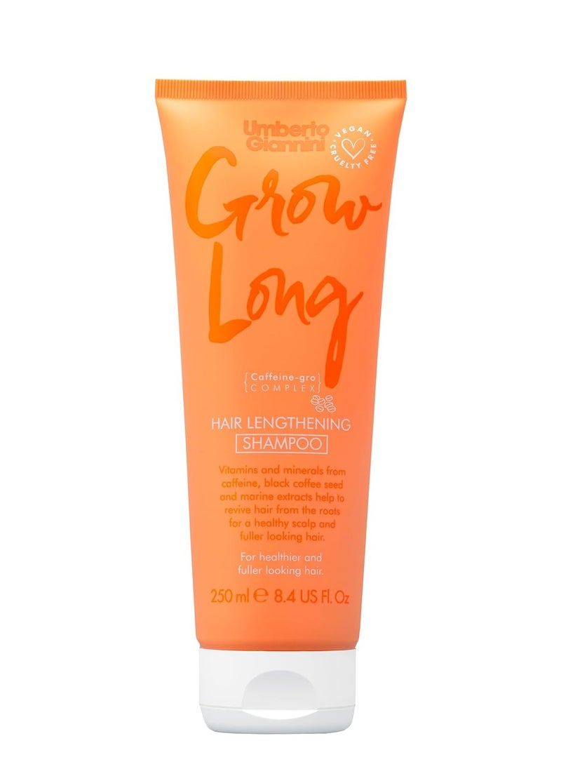 Umberto Giannini Grow Long Root Stimulating Caffeine Shampoo For Hair Growth - Vegan and Cruelty Free Haircare 8.4 FL OZ