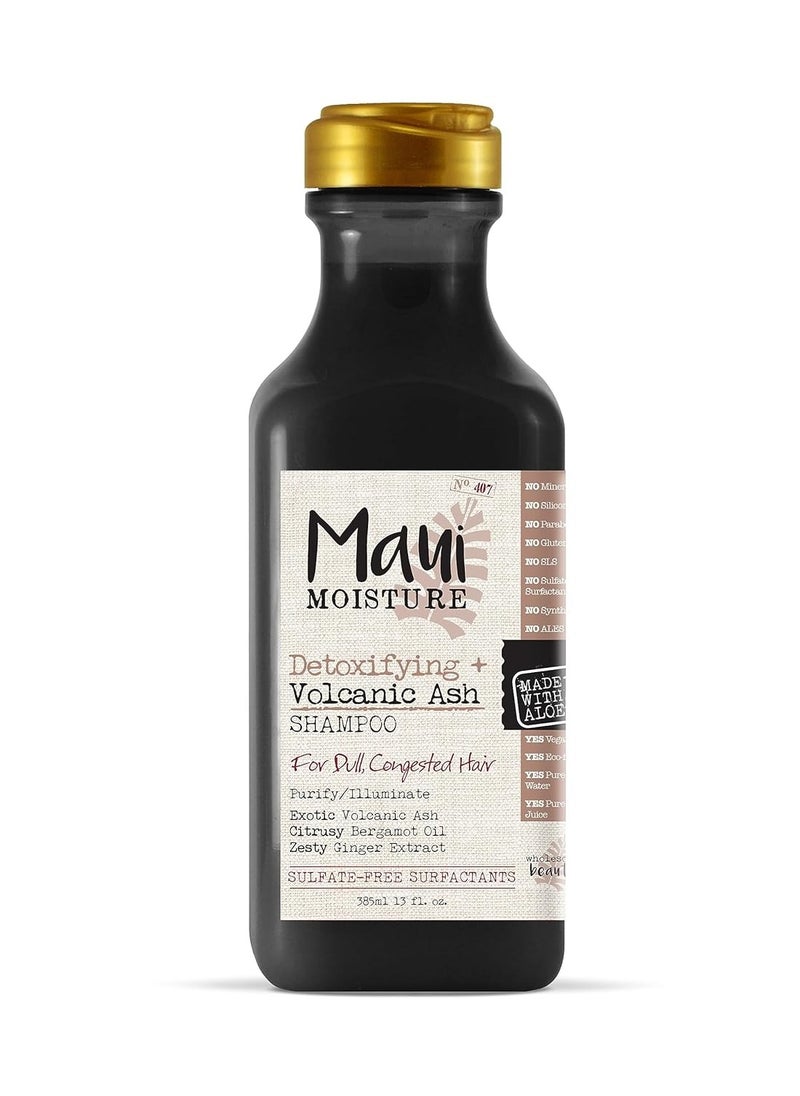 Maui Moisture Detoxifying + Shampoo, Volcanic Ash, 13 Fl Oz