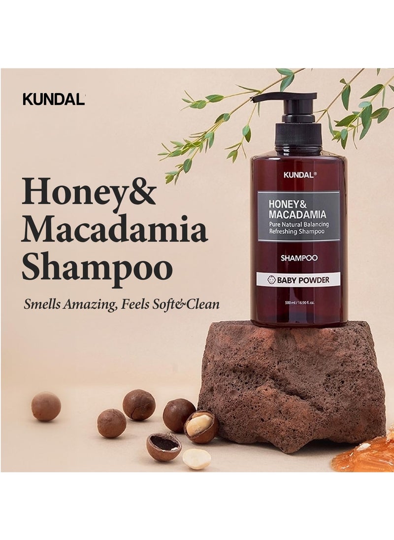 Kundal Honey & Macadamia Shampoo [Ylang Ylang] Korean Perfume Shampoo Damage Repair Strengthen, Nourish dry, with Honey, Argan Oil, Macadamia Oil, Free Paraben & Sulfate 10.14 fl oz