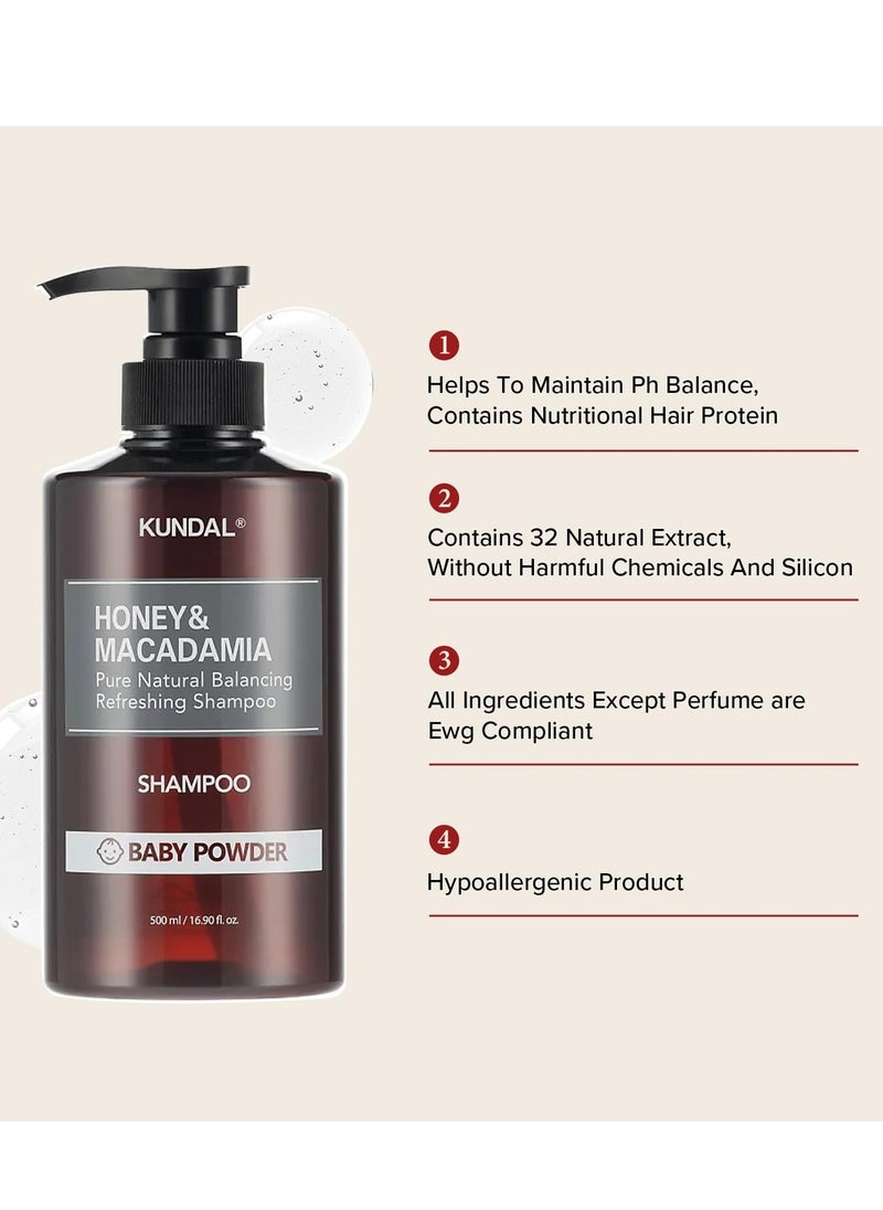 Kundal Honey & Macadamia Shampoo [Ylang Ylang] Korean Perfume Shampoo Damage Repair Strengthen, Nourish dry, with Honey, Argan Oil, Macadamia Oil, Free Paraben & Sulfate 10.14 fl oz