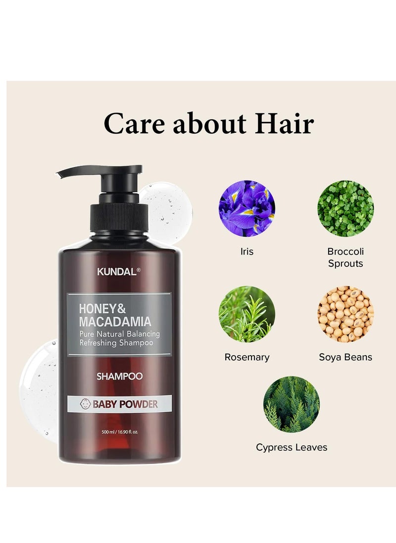 Kundal Honey & Macadamia Shampoo [Ylang Ylang] Korean Perfume Shampoo Damage Repair Strengthen, Nourish dry, with Honey, Argan Oil, Macadamia Oil, Free Paraben & Sulfate 10.14 fl oz