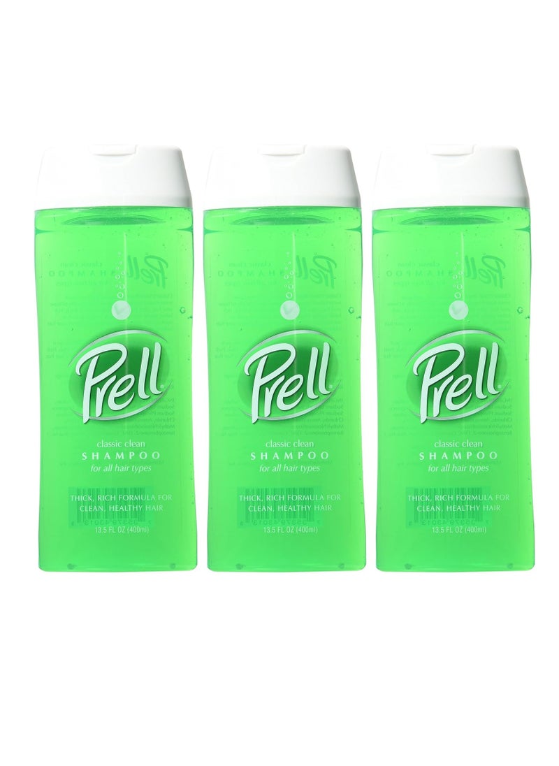 Prell Shampoo, Classic Clean 13.50 oz (Pack of 3)