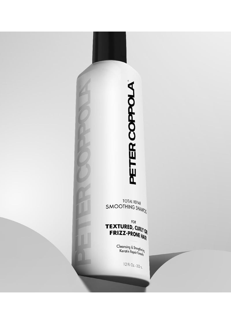 PETER COPPOLA Total Repair Sulfate-Free Smoothing Shampoo, 12 Oz. - For Damaged Hair - Color Safe, Sodium Chloride-Free Keratin Shampoo