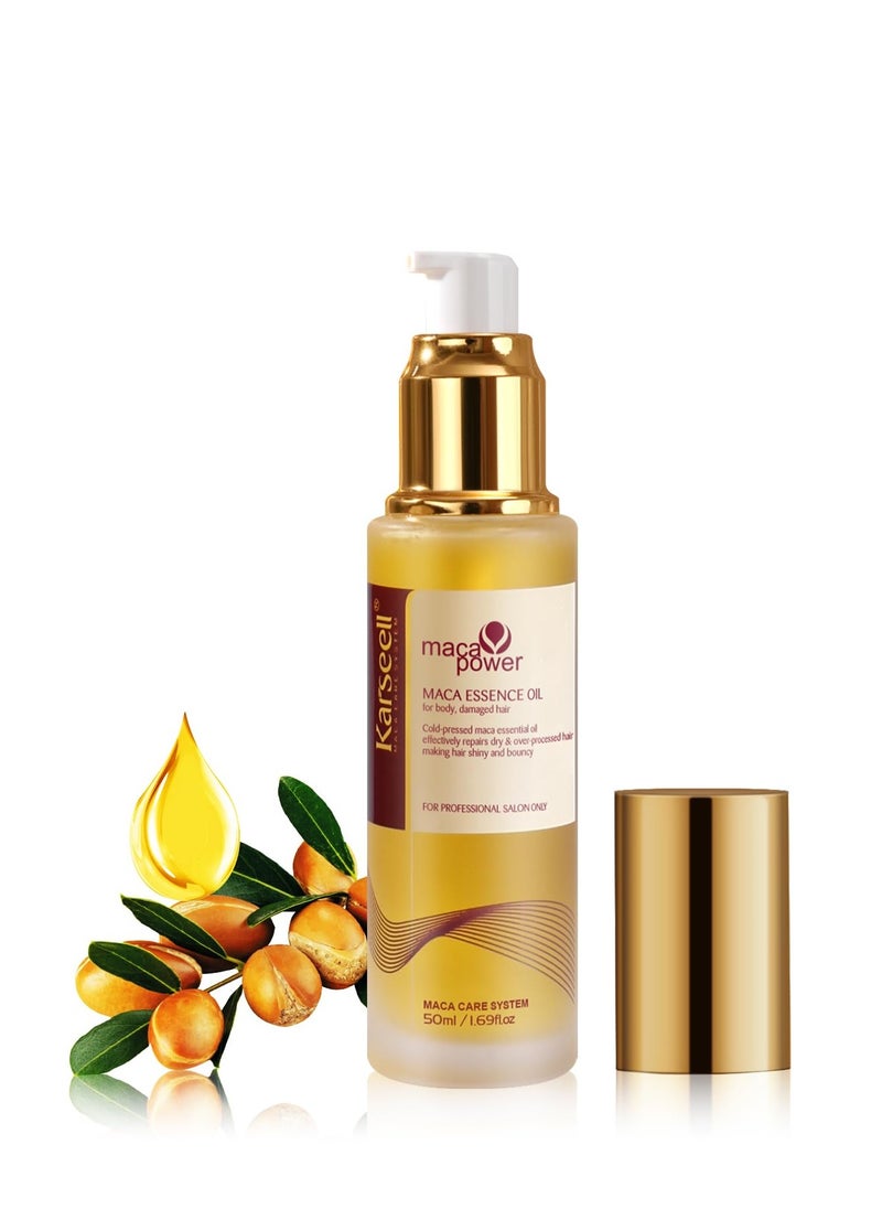 Karseell Argan Oil Shampoo for All Hair Types, Deep Repair Conditioning with Herbal Extracts, Moisturizing and Nourishing, Reduces Frizz and Flyaways, Enhances Curls, With Argan Oil Serum 50ml