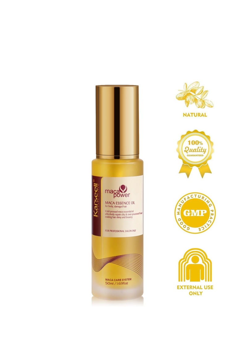 Karseell Argan Oil Shampoo for All Hair Types, Deep Repair Conditioning with Herbal Extracts, Moisturizing and Nourishing, Reduces Frizz and Flyaways, Enhances Curls, With Argan Oil Serum 50ml