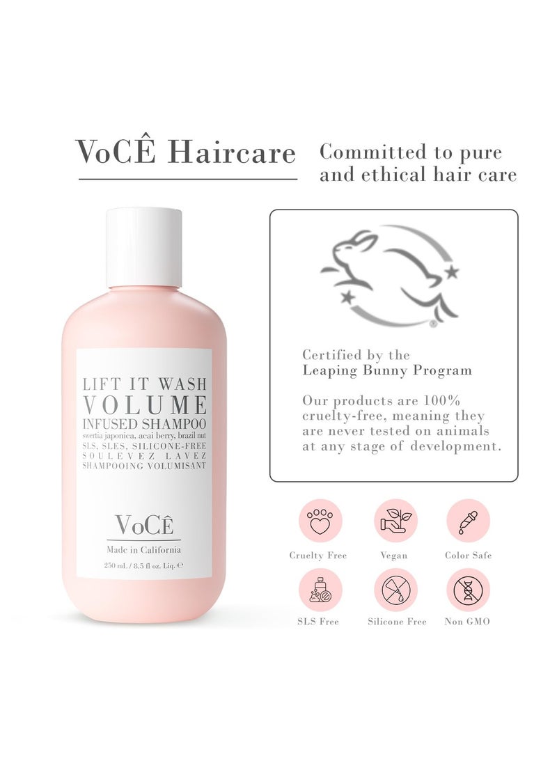 VoCÊ Haircare – Natural | Volume Shampoo - Wash | Volume Infused | Non-Toxic, Cruelty-Free, Vegan Haircare 250 ml