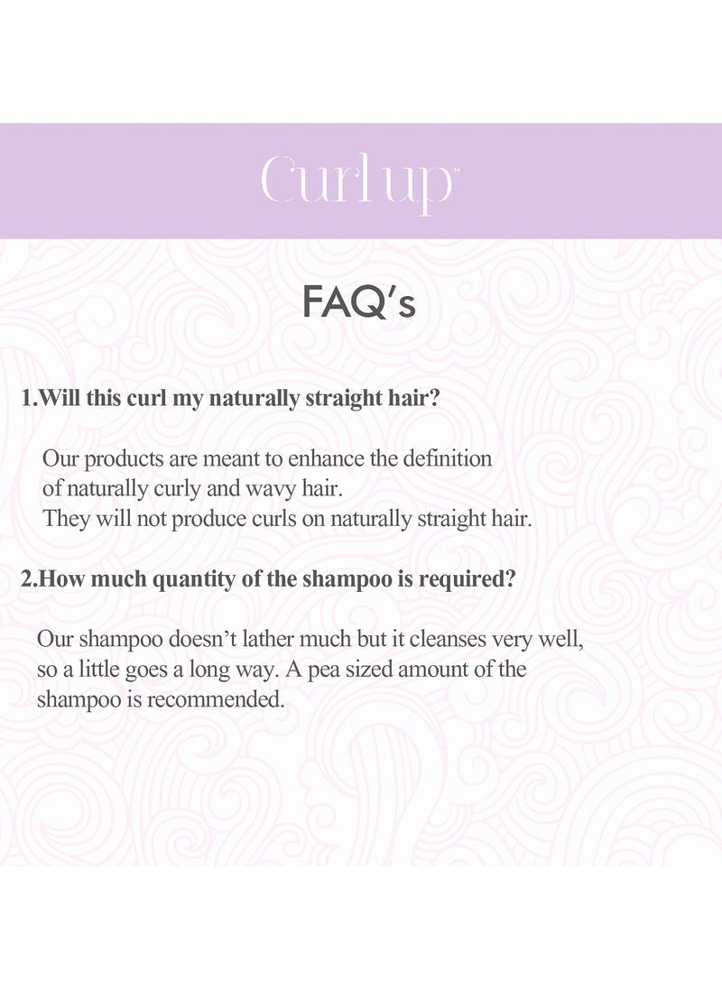 Moisturising Curly Hair Shampoo for Dry Frizzy Wavy Curly Hair Sulphate Paraben Silicone Free 200ml