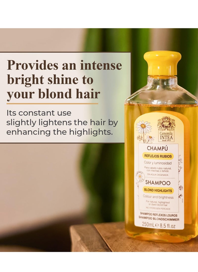 Intea Chamomile Shampoo - Premium Blonde Brightening Shampoo - Non-Ammonia, Easy Application for Natural or Dyed Hair - 8.5oz