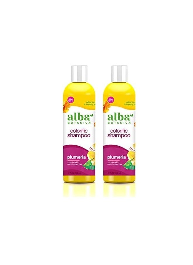 Alba Botanica Colorific Shampoo, Plumeria, 12 Oz (Pack of 2)