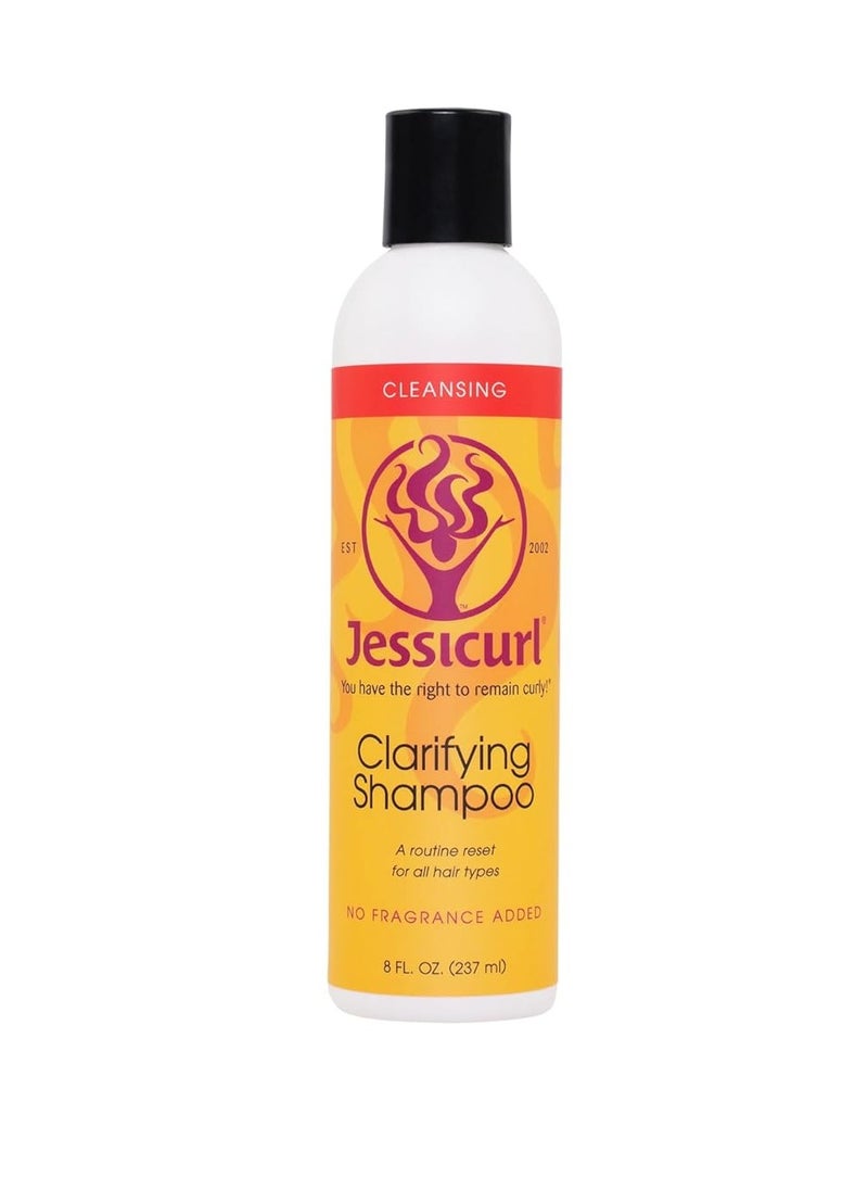 Jessicurl, Clarifying Shampoo, 8 Fl Oz, No Fragrance Added, A Routine Reset for Wavy, Curly, and Coily Hair