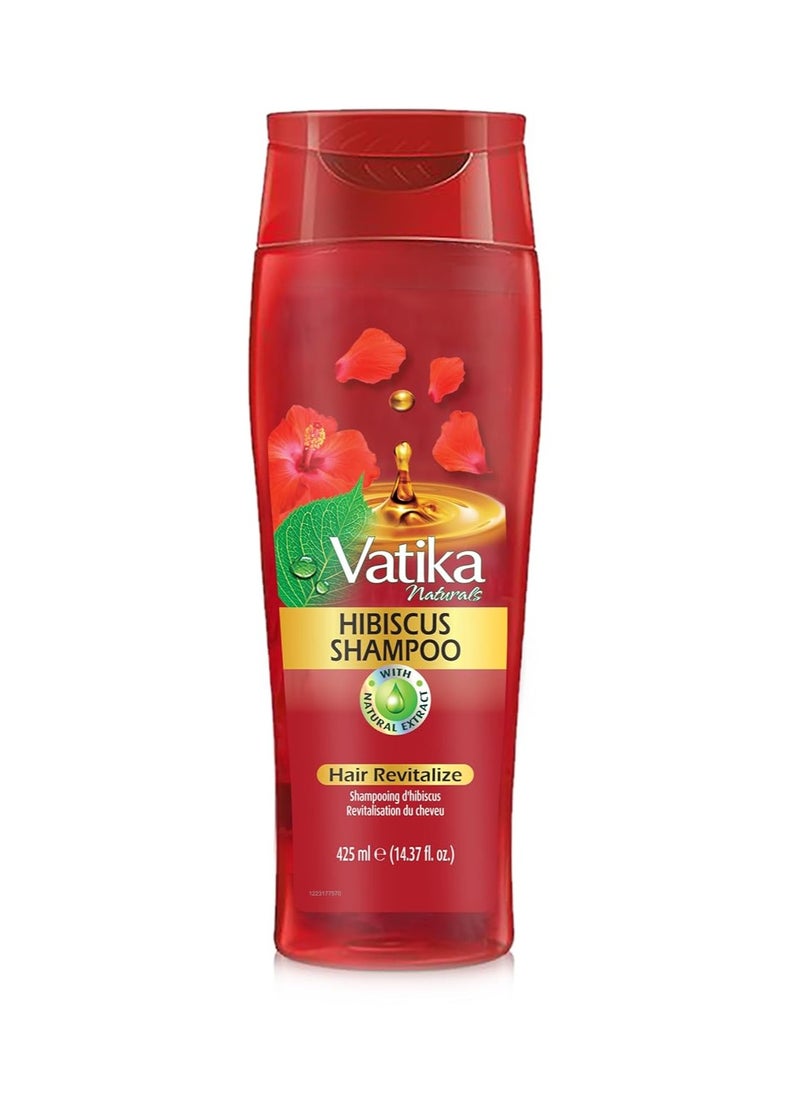 Vatika Naturals Oil Shampoo - Strengthen, Nourish, & Repeat for Luxuriously Revitalized Hair - Phthalate-Mineral Oil free - Hibiscus Extracts 425ML