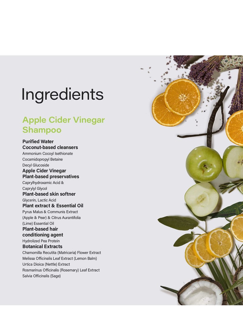 Phillip Adam Apple Cider Vinegar Shampoo for Shiny Hair - Sulfate Free and Paraben Free - Original Green Apple Scent - 12 Ounce