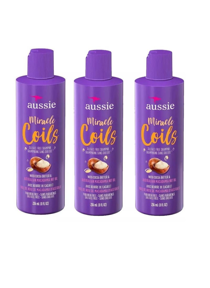 Aussie Coils Sulfate Free Shampoo - 8 fl oz (3 pack)