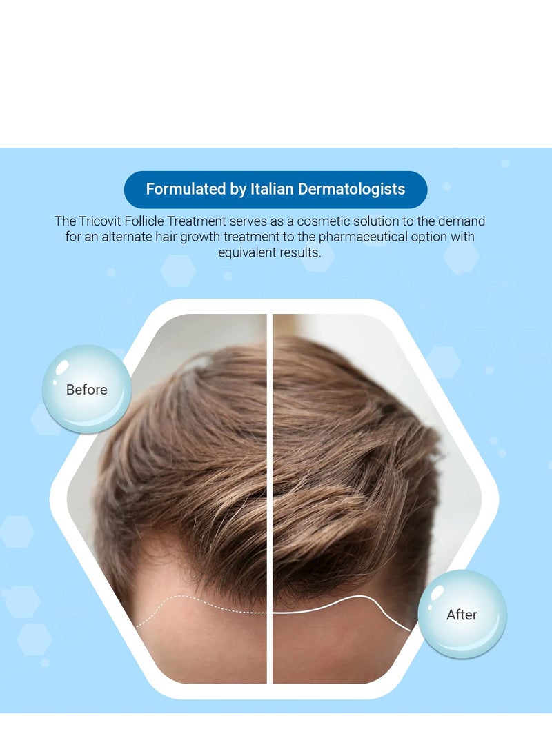 Tricovit Shampoo - Routine Hair Growth Shampoo For Thinning Hair - Promotes Stronger and Thicker Hair With Natural Active Ingredients - 8.4 oz