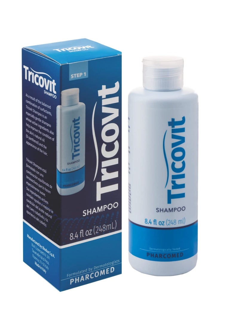 Tricovit Shampoo - Routine Hair Growth Shampoo For Thinning Hair - Promotes Stronger and Thicker Hair With Natural Active Ingredients - 8.4 oz