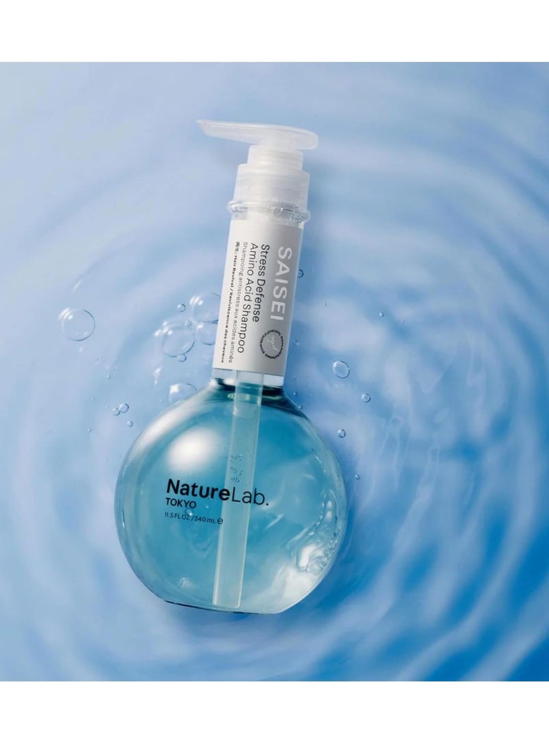 NATURELAB. TOKYO SAISEI Stress Defense Amino Acid Shampoo: Nourishing Cleansing for Stronger, Healthier Hair, 11.5 oz