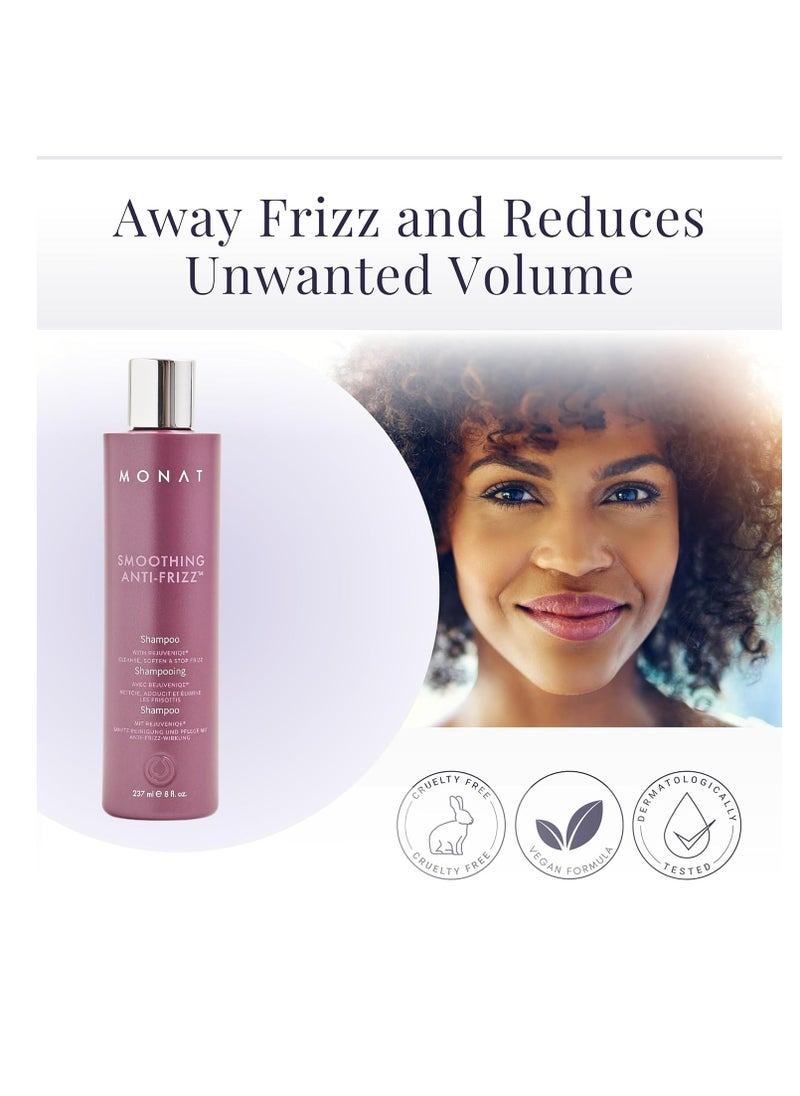 MONAT Smoothing Anti-Frizz™ Shampoo - Humidity Protection, Frizz Control with REJUVENIQE® & Tropical Butters, Velvety Fragrance, 237 ml (8 fl. oz.)