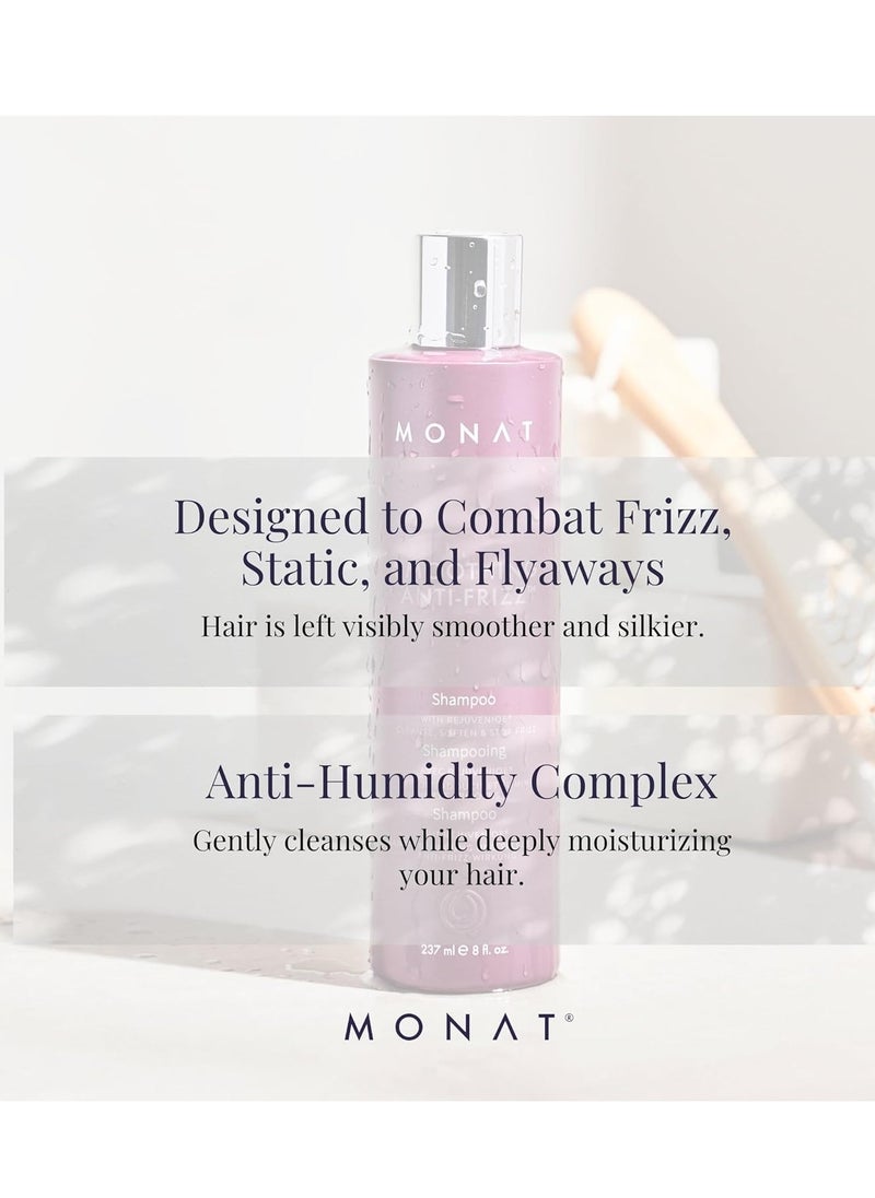 MONAT Smoothing Anti-Frizz™ Shampoo - Humidity Protection, Frizz Control with REJUVENIQE® & Tropical Butters, Velvety Fragrance, 237 ml (8 fl. oz.)