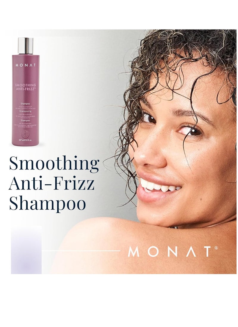 MONAT Smoothing Anti-Frizz™ Shampoo - Humidity Protection, Frizz Control with REJUVENIQE® & Tropical Butters, Velvety Fragrance, 237 ml (8 fl. oz.)