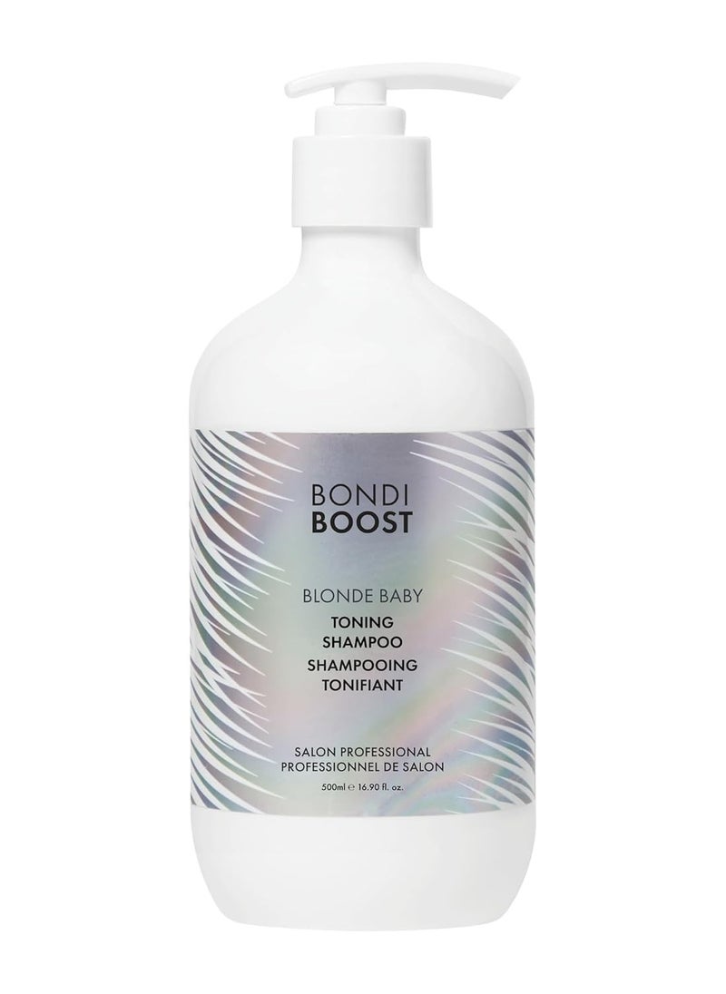 BONDIBOOST Blonde Baby Toning Purple Shampoo [16.90 fl oz], Soft + Shiny for Blonde Hair, Eliminate Brassy Tones + Brighten Hair, Hydrate + Nourish Purple Shampoo, Sulfate Free Formula