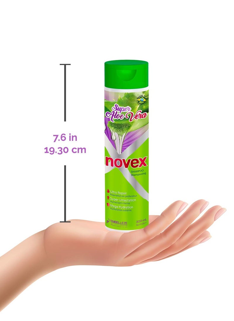 NOVEX Super Aloe Vera Shampoo, with Organic Aloe Vera and Hydrovance, 10.1 Oz Bottle