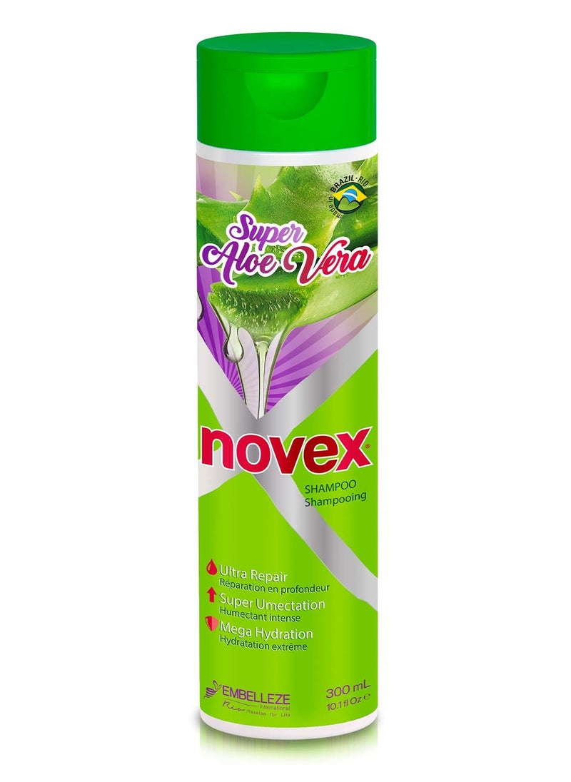 NOVEX Super Aloe Vera Shampoo, with Organic Aloe Vera and Hydrovance, 10.1 Oz Bottle