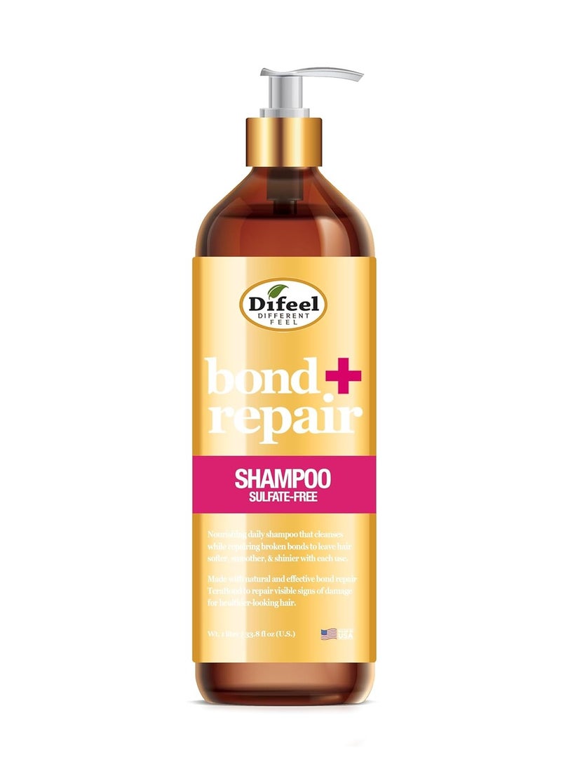 Difeel Bond & Repair Sulfate Free Shampoo 33.8 oz. - Restorative Bond Shampoo, Repairing Shampoo for Natural Hair