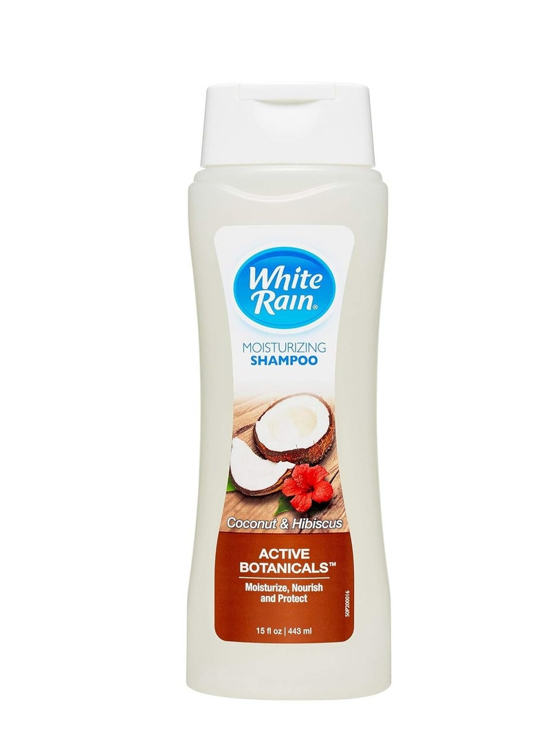 White Rain Moisturizing Coconut & Hibiscus Shampoo 15 Oz (Pack of 3)