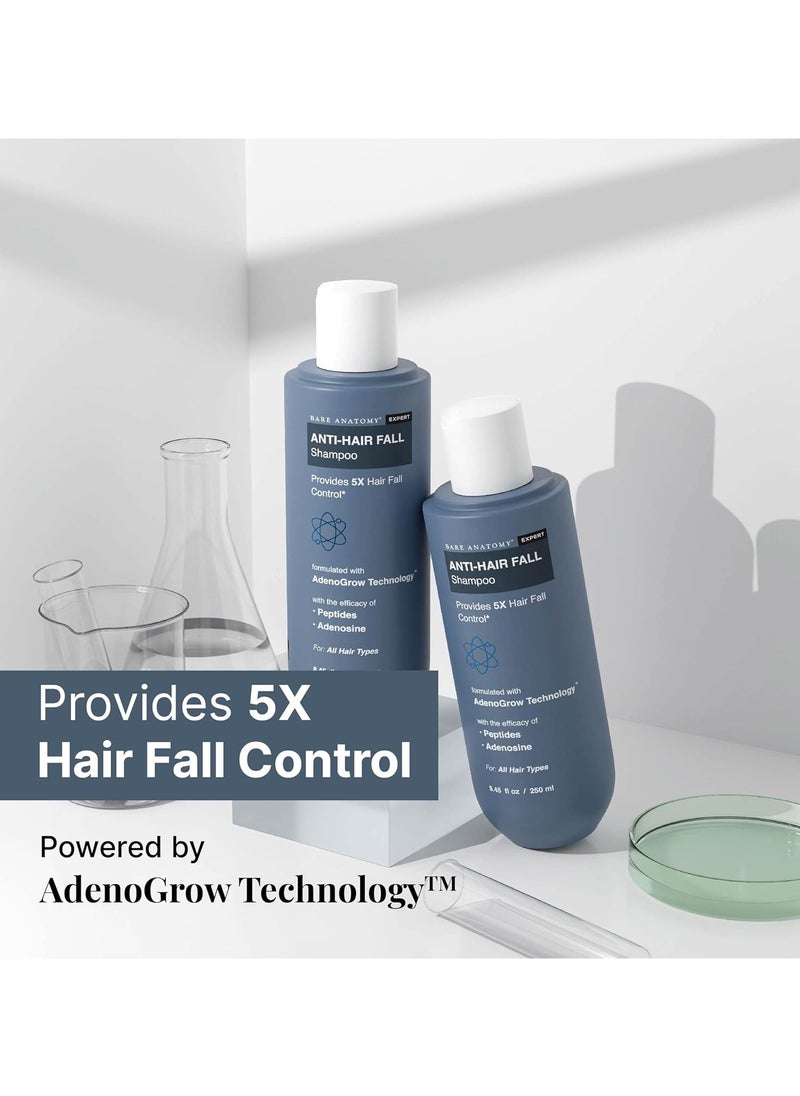 Anti Hair Fall Shampoo 5X Hair Fall Control and Growth 250ml Advanced Hair Growth Serum with Redensyl Anagain Baicapil and Capilia Longa Hair Fall Control Serum 30mL