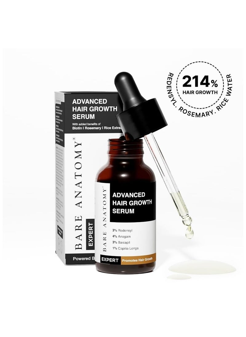 Anti Hair Fall Shampoo 5X Hair Fall Control and Growth 250ml Advanced Hair Growth Serum with Redensyl Anagain Baicapil and Capilia Longa Hair Fall Control Serum 30mL