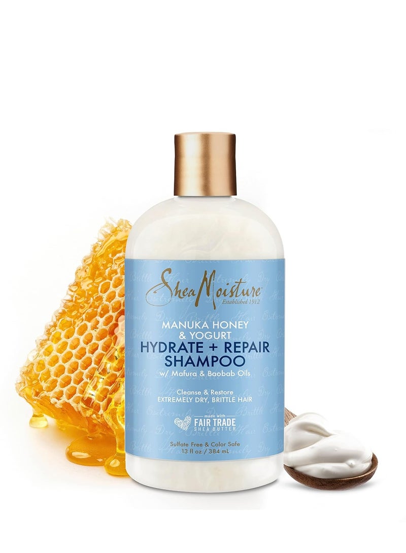 SheaMoisture Shampoo Hydrate and Repair for Damaged Hair with Manuka Honey and Shea Butter 13 oz