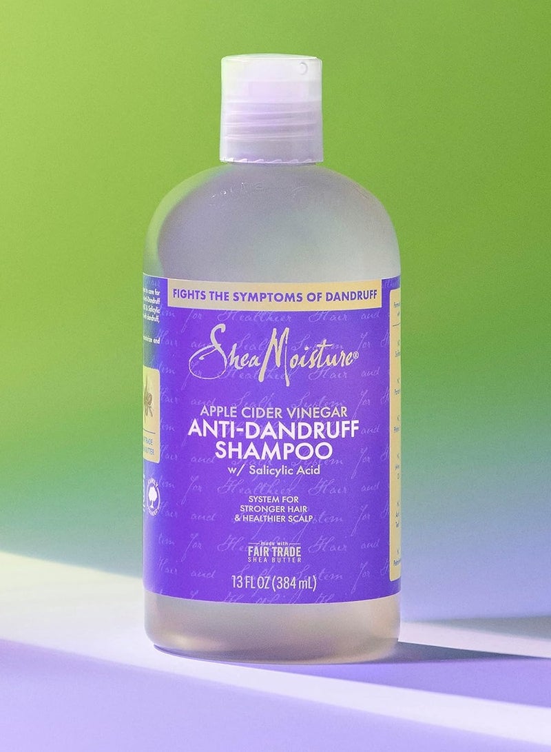 SheaMoisture Hair Care System Anti-Dandruff Shampoo For Stronger Hair & Healthier Scalp Shampoo Formulated With Apple Cider Vinegar And Fair Trade Shea Butter 13oz