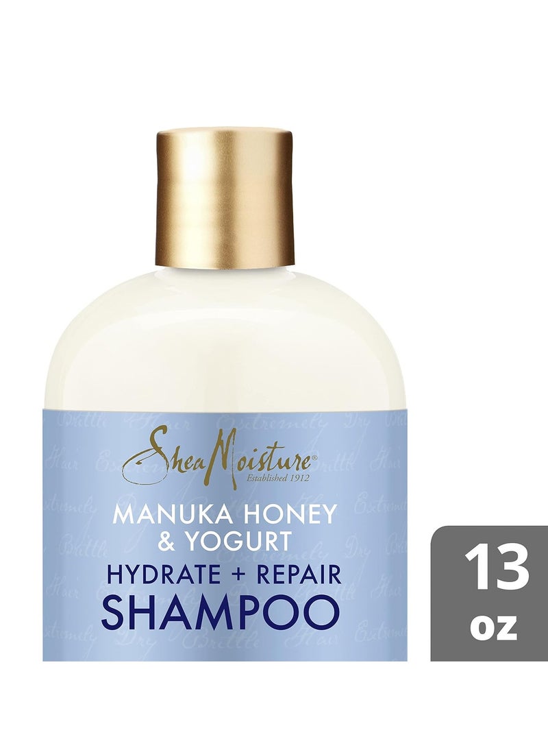 SheaMoisture Manuka Honey & Yogurt Hydrate+Repair Shampoo - Sulfate, Paraben, Silicone Free, Moisturizing Shampoo for Damaged Hair, 1.329 kg