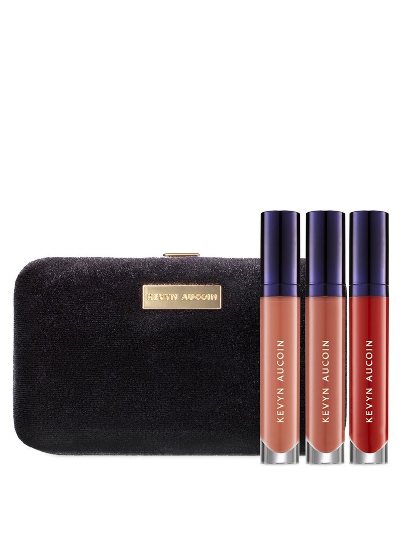 KEVYN AUCOIN Velveteen Lip Clutch