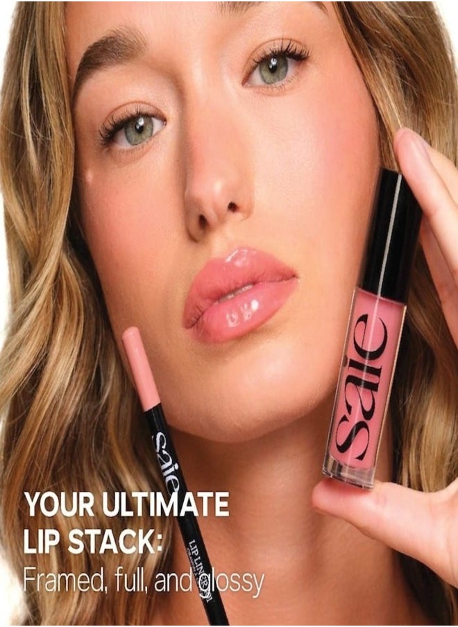 Saie   Glossy Bounce™  High Shine Lip Gloss -   Bounce - purple ,  Moisturizing Oil Infused, 5ml