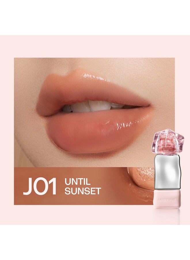 Makeup Lip Gloss Lip Plumber Non-Sticky Tinted Lip Gloss Infused With 1% Peptide Finish Lip Tint Hydrating Lifter Gloss Lightweight Feeling Lip Oil J01 Until Sunset Limited Edition 0.1 Fl Oz
