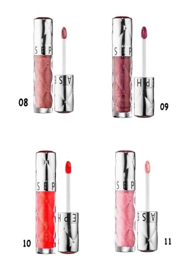 SEPHORA COLLECTION Outrageous Plump Hydrating Lip Gloss 10 Coral Flash - Shimmer Vibrant Coral 6g