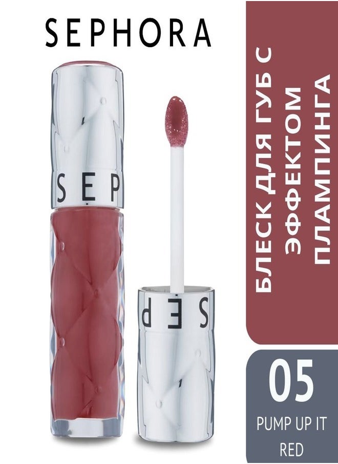 SEPHORA COLLECTION Outrageous Plump Effect Gloss 05 Plump It Up Red - Shimmer Free Berry Red 6g