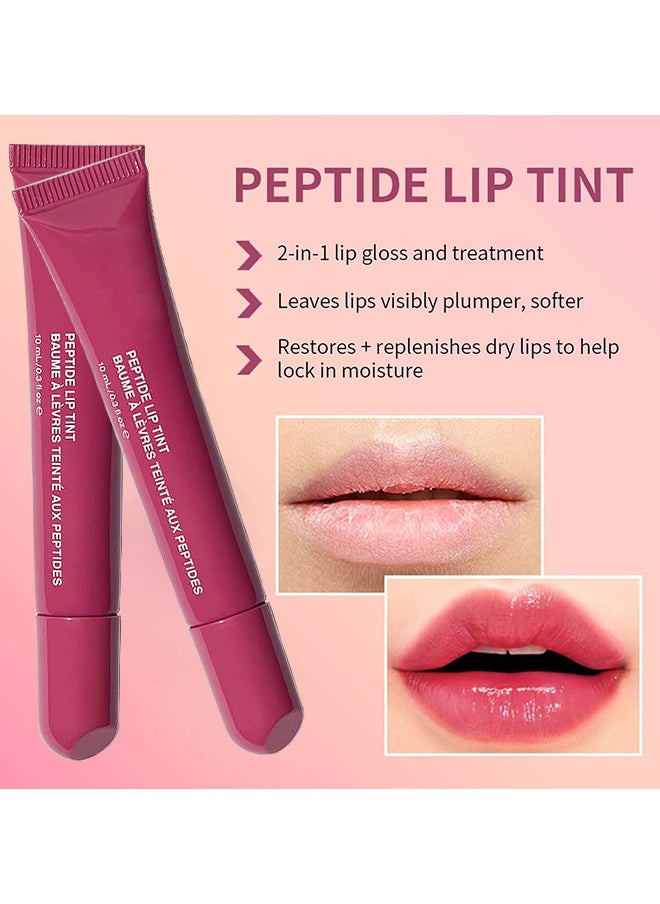 rhode Peptide Lip Tint, Lip Gloss Lip Balm Moisturizes Lips, Tinted Lipstick, Helps Lock Moisture For Fuller And Softer Lips 10ml (Raspberry Jelly)