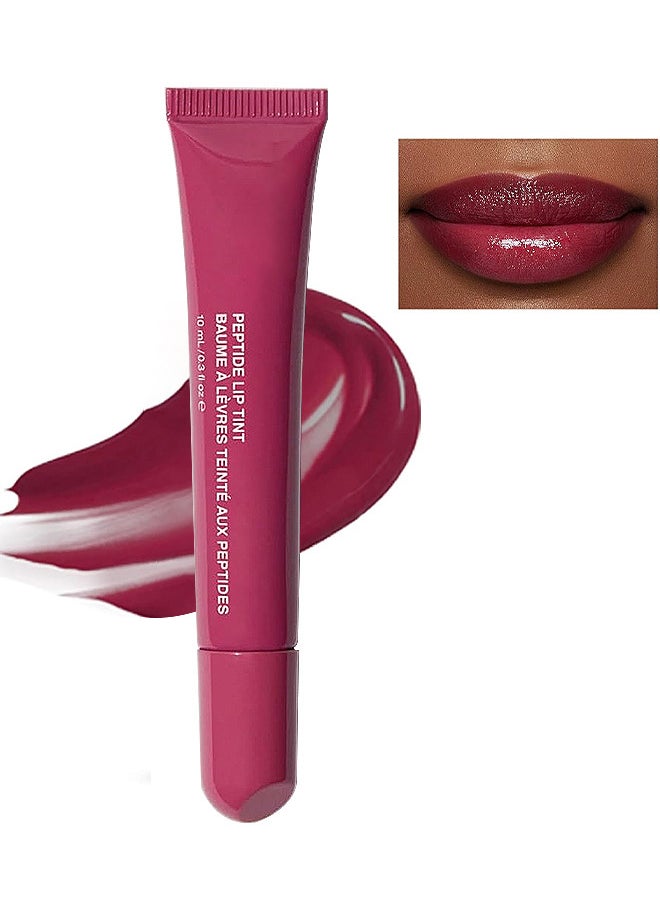 rhode Peptide Lip Tint, Lip Gloss Lip Balm Moisturizes Lips, Tinted Lipstick, Helps Lock Moisture For Fuller And Softer Lips 10ml (Raspberry Jelly)